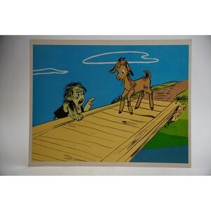 Cooper Films Three Billy Goats Gruff Vintage 1971 Art Print Poster